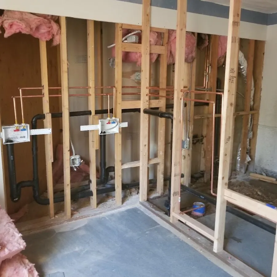 Copper pipe rough-in and plumbing installation in South Charleston